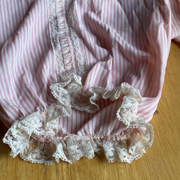 GIRLS TEENS size 8 VINTAGE HER MAJESTY TROUSER WHITE PINK - Picture 2 of 8